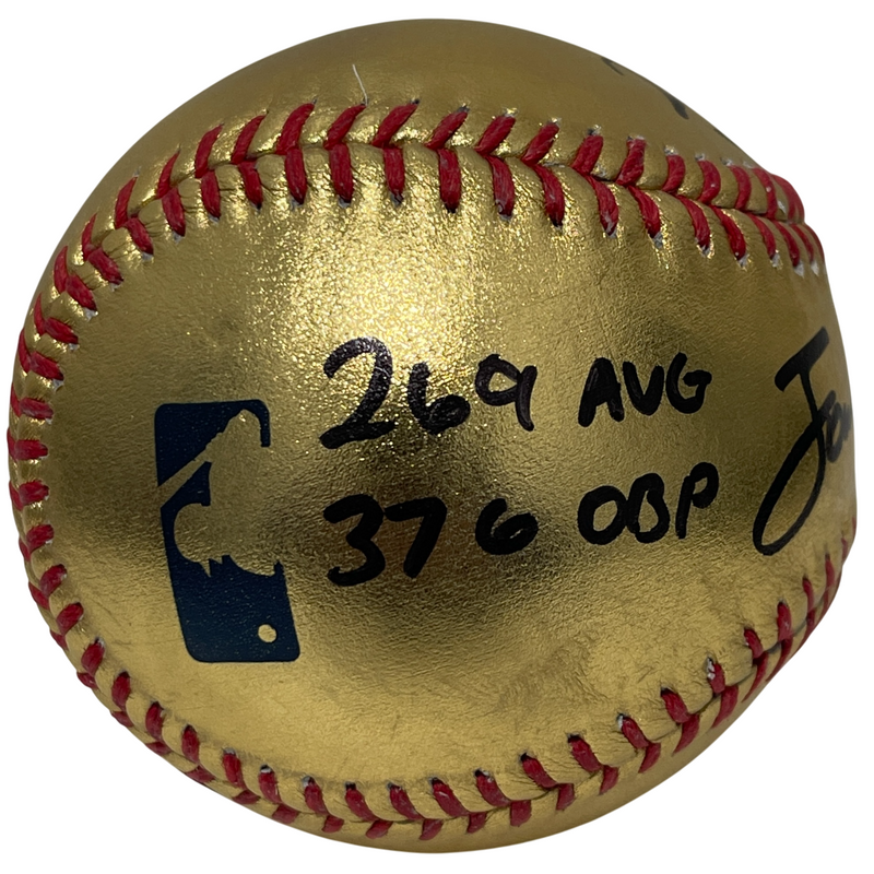 Jonathan India Signed Gold ROMLB Baseball w/ ROY + Stat PSA ITP HOLO COA Royals