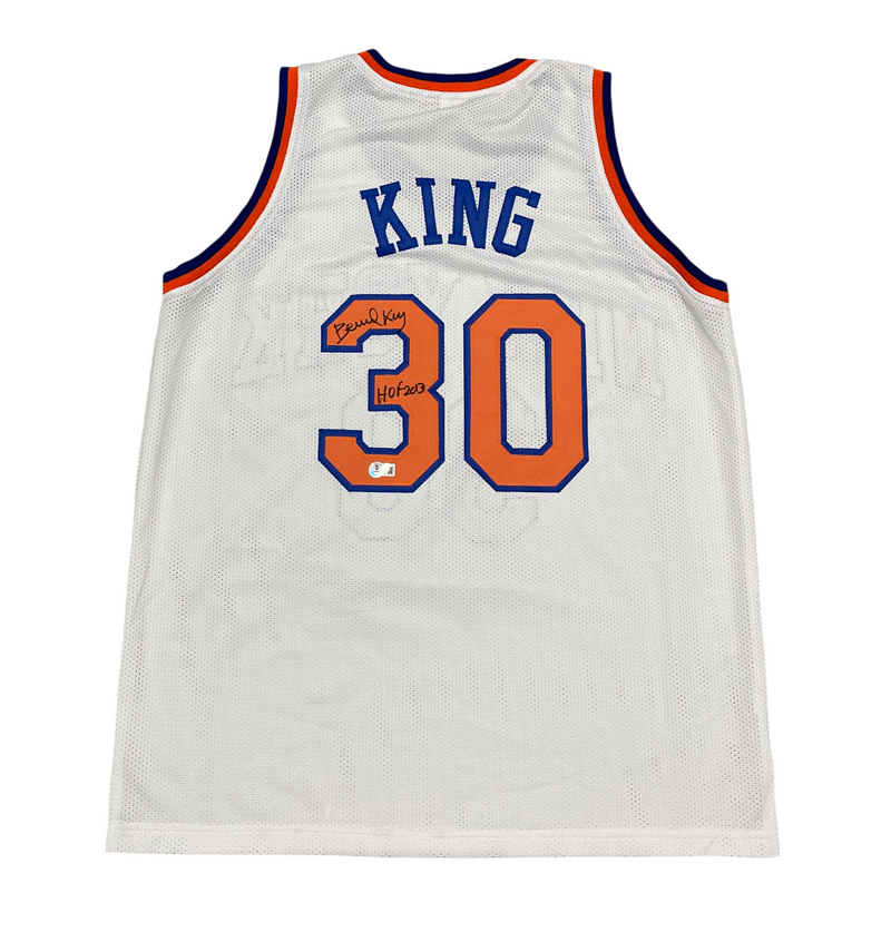 Bernard King Signed Auto NY Knicks Custom Jersey w/ HOF 2013 Beckett W BAS COA