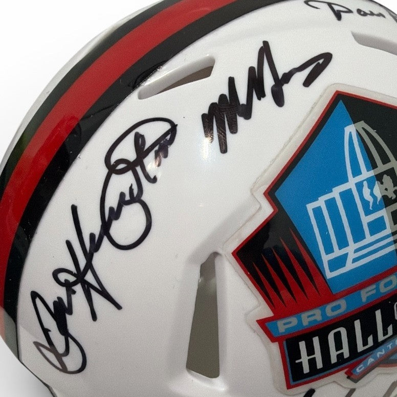 NFL Hall of Fame Multi Signed HOF Logo Mini Helmet w/ 15 Autos Beckett W BAS COA