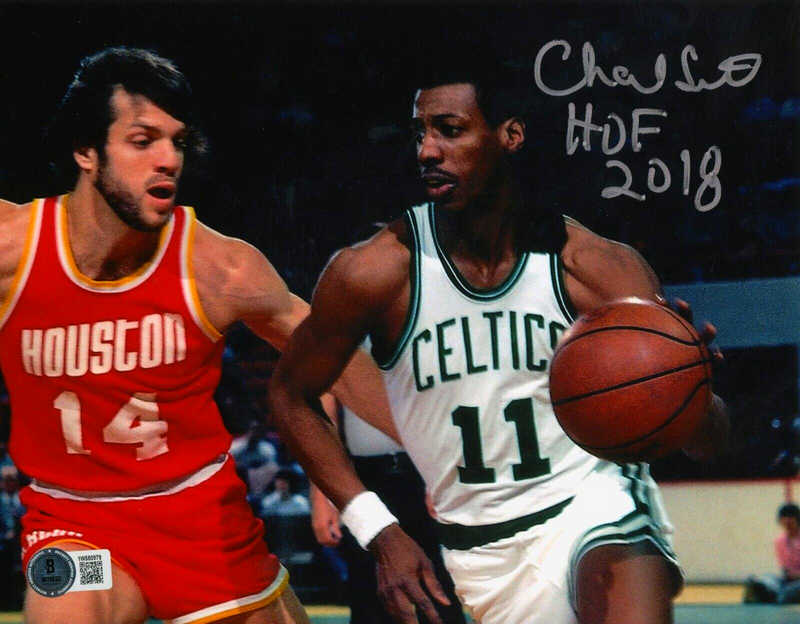 Charlie Scott Signed Celtics 8x10 Photo w/ HOF 2018 Beckett Witness BAS COA