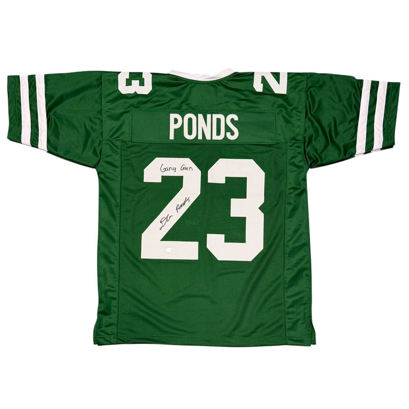 D'Angelo Ponds Signed New York Jets Custom w/ Gang Green Jersey JSA Witness COA
