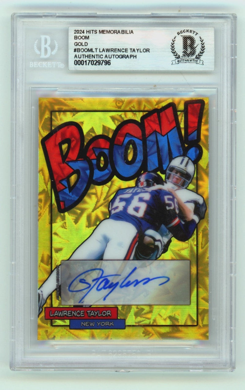Lawrence Taylor 2024 Hits Memorabilia BOOM Gold #/5 Signed BGS BAS Auto Giants