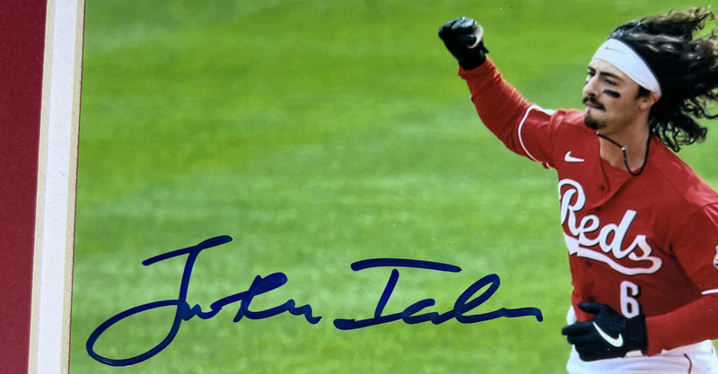 Jonathan India Signed Framed 8x10 Photo 1st HR Cincinnati Reds PSA ITP COA
