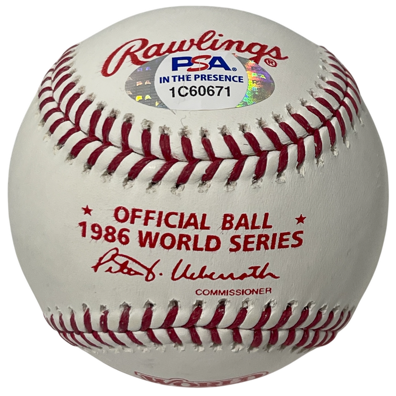Mookie Wilson Signed 1986 World Series ROMLB Baseball w/ 2 Ins PSA COA NY Mets
