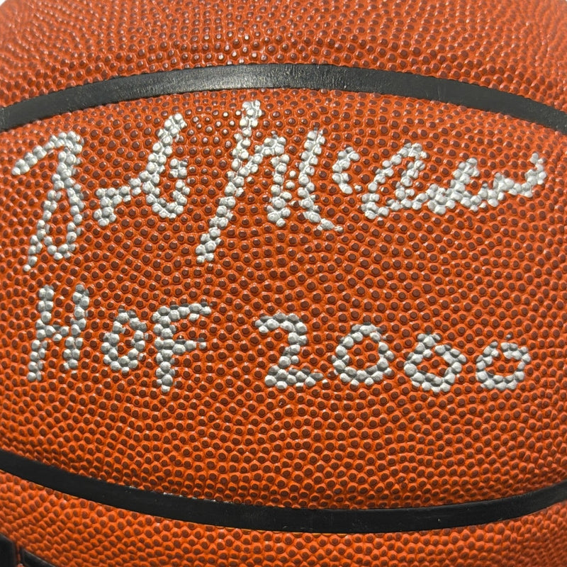 Bob McAdoo Signed Wilson NBA Basketball w/ HOF 2000 JSA Witness COA