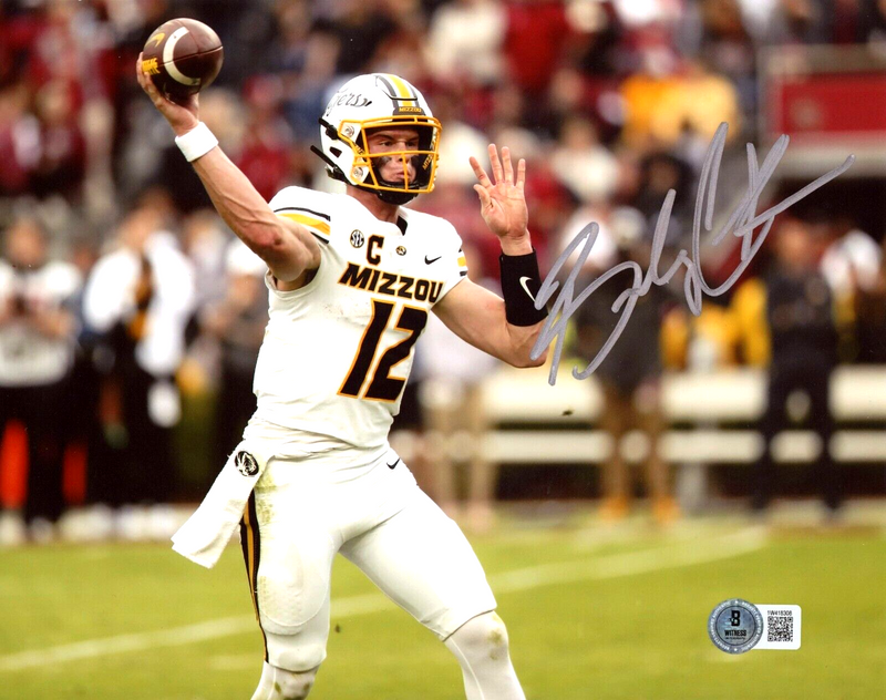 Brady Cook Signed Missouri Tigers 8x10 Photo Beckett Witness BAS COA #3