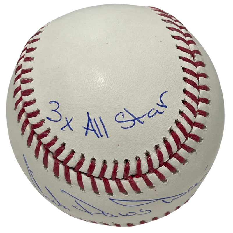 Chili Davis Signed ROMLB Baseball w/ Dawg + 2 Insc Beckett Witness BAS COA