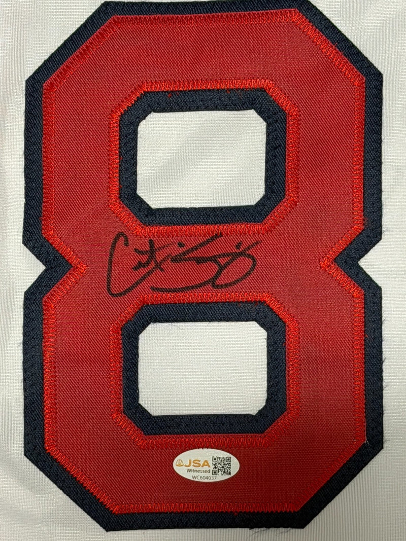 Curt Schilling Signed Autographed Boston Red Sox Custom Jersey JSA Witness COA W