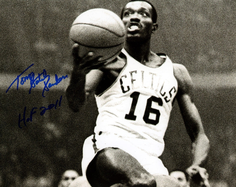 Tom "Satch" Sander Signed Boston Celtics 8x10 Photo w/ HOF 2011 LSCM COA #2