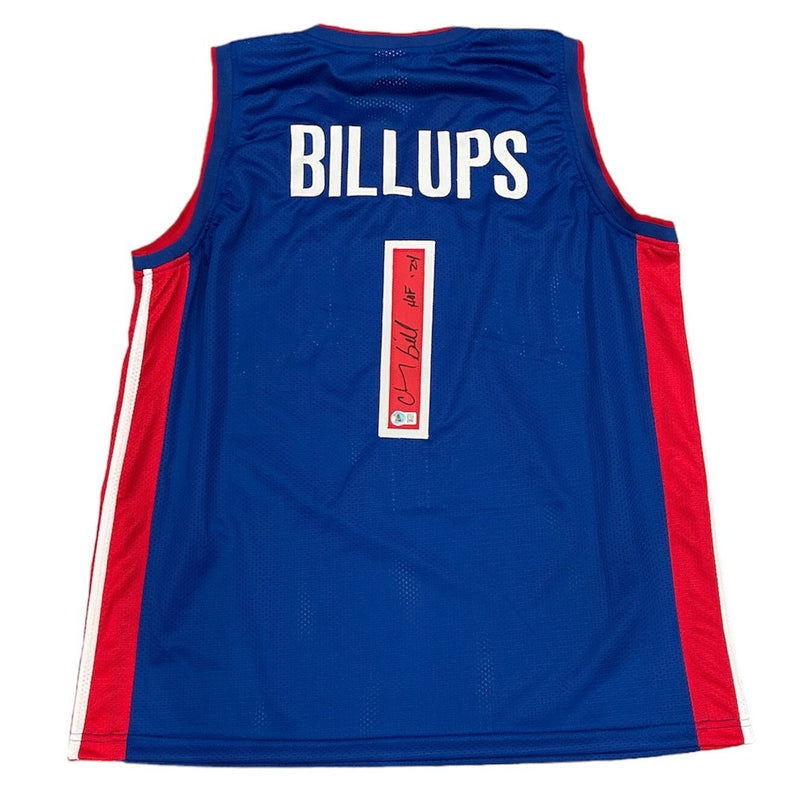 Chauncey Billups Signed Detroit Pistons Custom Jersey w HOF 24 Beckett W BAS COA