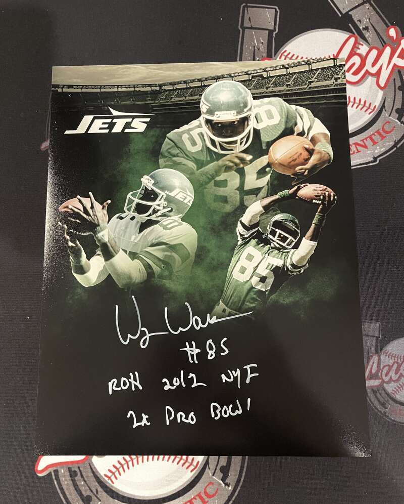 Wesley Walker Signed Autographed New York Jets 11x14 Photo w/ 2 Insc LSCM COA