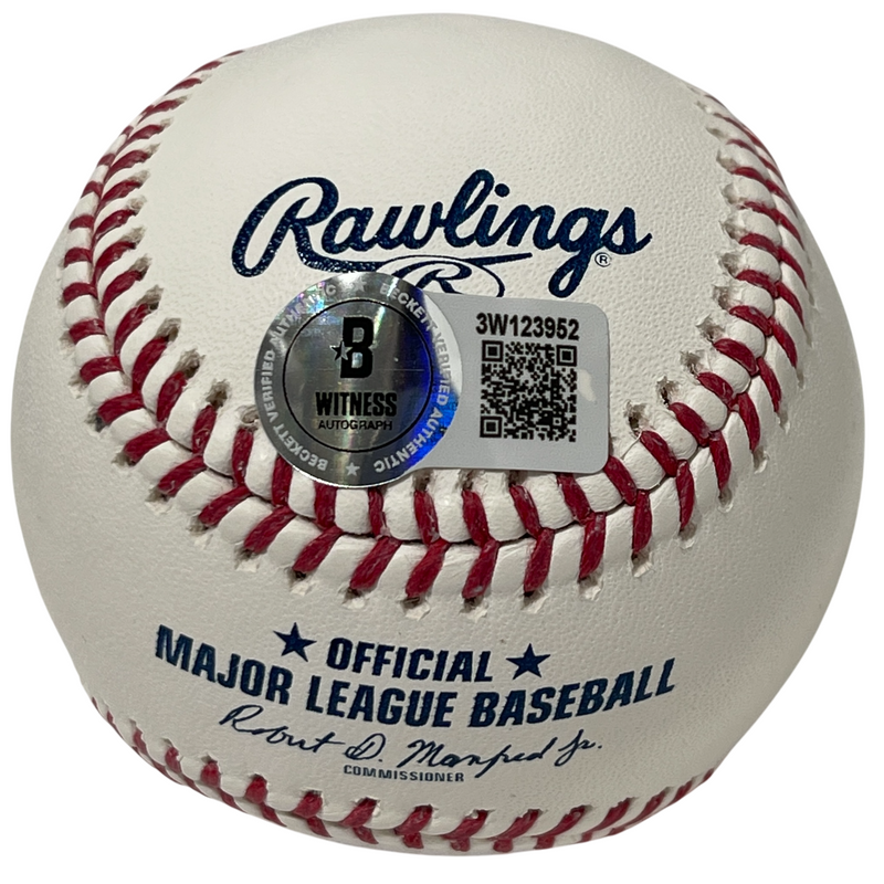Terry Steinbach Signed ROMLB Baseball w/ 88 ASG MVP Insc Beckett Witness BAS COA