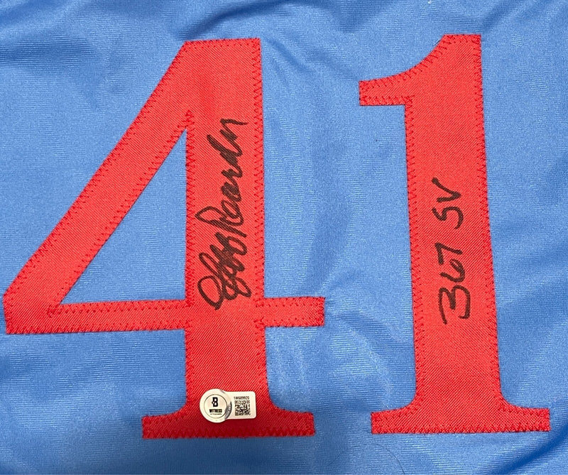 Jeff Reardon Signed Montreal Expos Custom Jersey w/ 367 SV Beckett Wit BAS COA