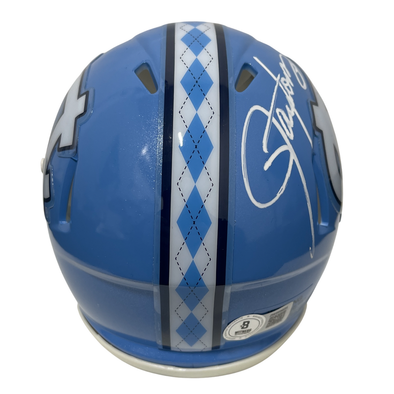 Lawrence Taylor Signed Auto Autographed UNC Mini Helmet Beckett Witness BAS COA