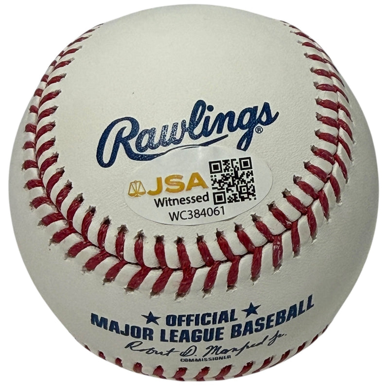 Heath Bell Signed Autographed ROMLB Baseball w/ 3 Insc JSA Witness COA