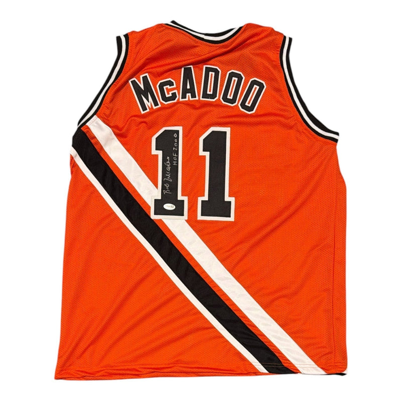 Bob McAdoo Signed Buffalo Braves Custom Jersey w/ HOF 2000 JSA Witness COA