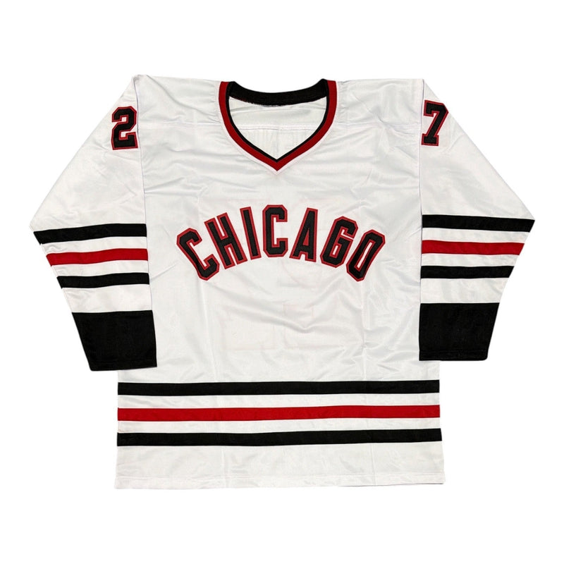 Jeremy Roenick Signed Blackhawks Custom Jersey w/ HOF 24 Beckett Witness BAS COA