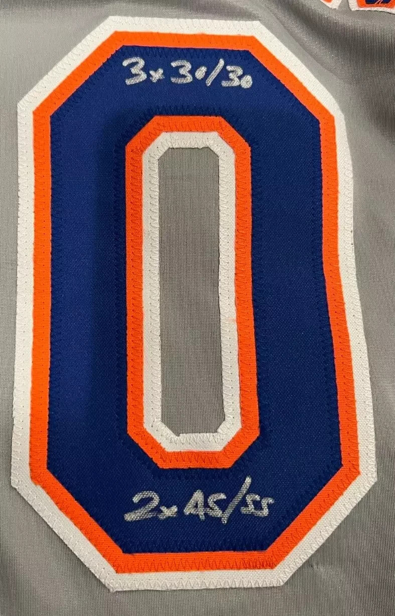 Howard "Hojo" Johnson Signed Mets Custom Jersey w/ 4x Insc Beckett Wit BAS COA