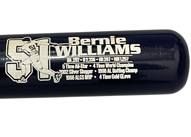 Bernie Williams Signed Cooperstown Baseball Bat Beckett Witness BAS COA