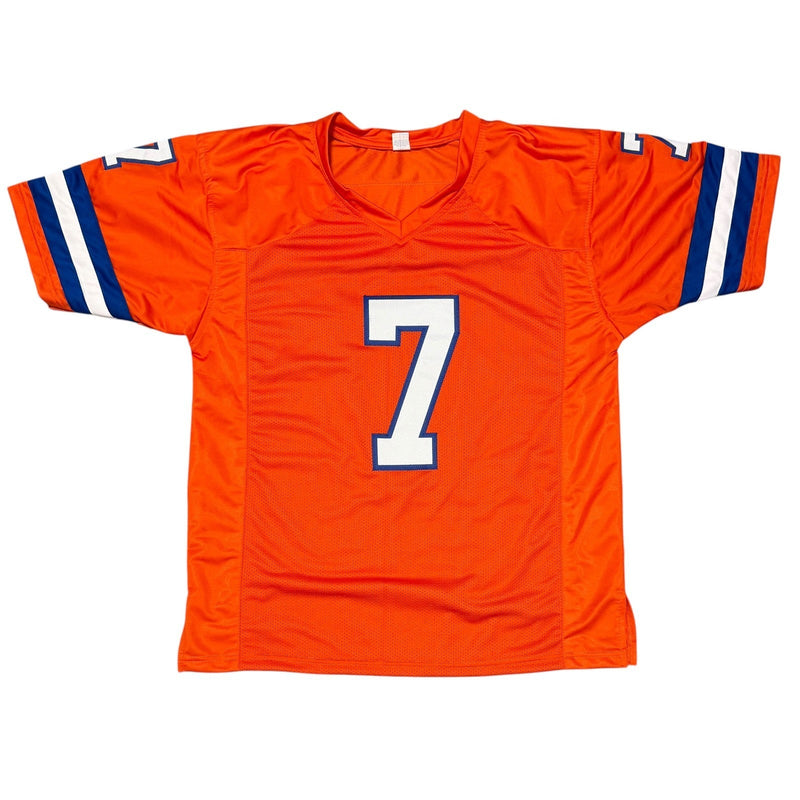 John Elway Signed Autographed Denver Broncos Custom Orange Jersey JSA COA