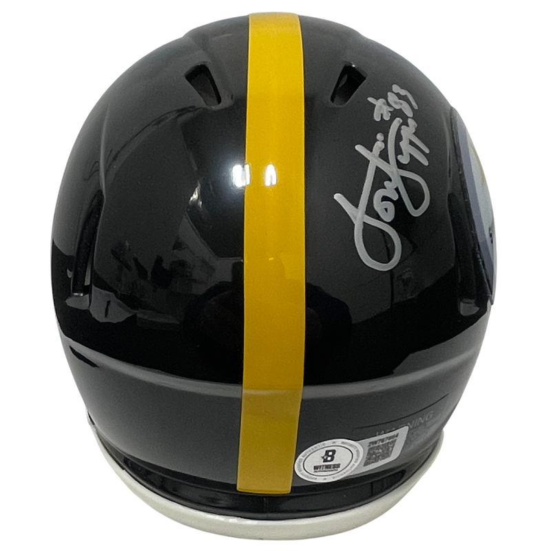 Louis Lipps Signed Steelers Speed Mini Helmet w/ ROY 84 Beckett Witness BAS COA