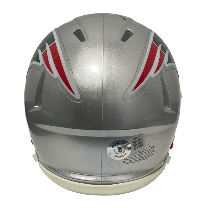 Matthew Slater Signed Patriots Speed Mini Helmet 3x SB Champs Beckett W BAS COA