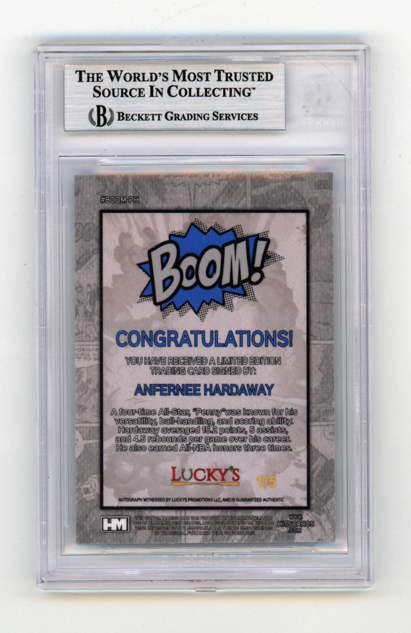Anfernee Hardaway 2024 Hits Memorabilia BOOM Blue JSY # 1/5 Signed BGS BAS Auto