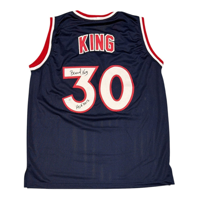 Bernard King Signed New York Knicks Custom Jersey w/ HOF 2013 JSA Witness COA