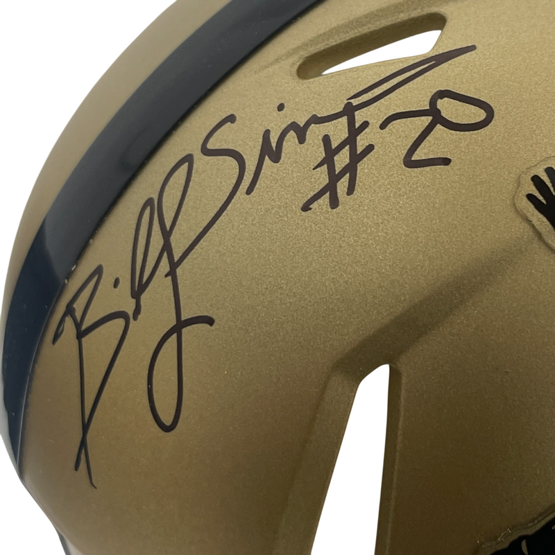 Billy Sims Signed Heisman Mini Helmet w/ 78 Heisman Beckett Witness BAS COA
