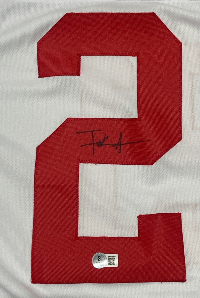 Frank Gore Signed San Francisco 49ers Custom White Jersey Beckett BAS COA