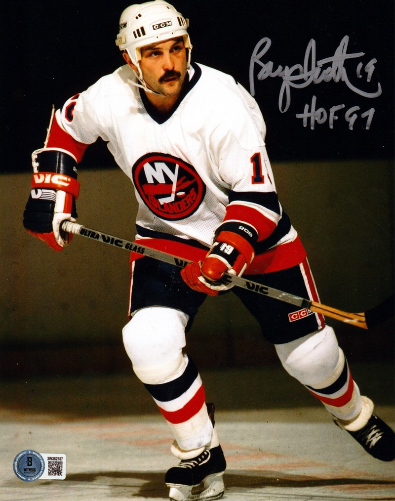 Bryan Trottier Signed Islanders 8x10 Photo w/ HOF 97 Beckett Wit BAS COA #4