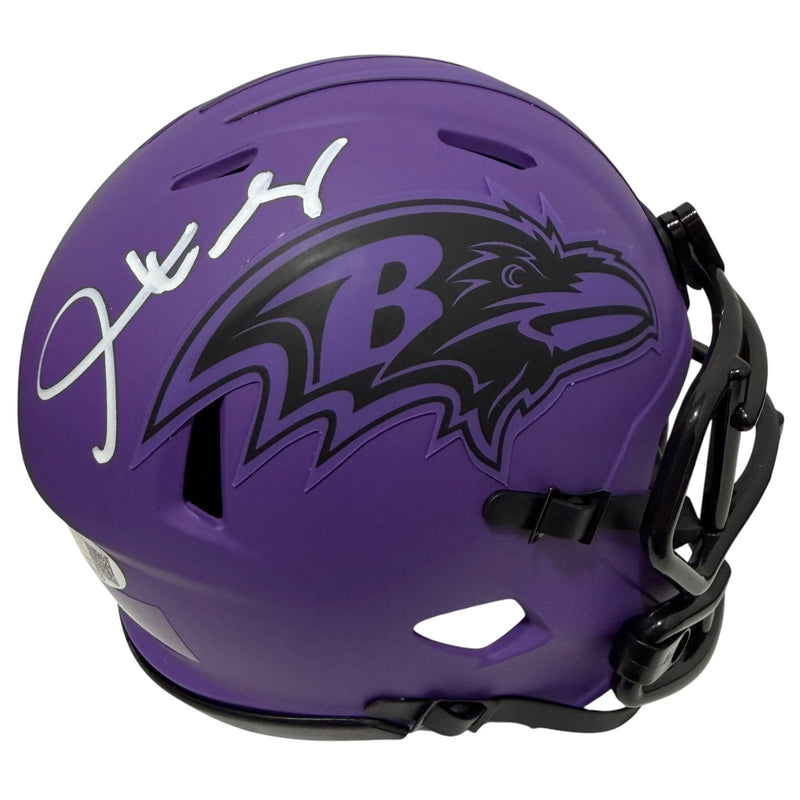 Derrick Mason Signed Autographed Baltimore Ravens Rave Mini Helmet JSA Wit COA