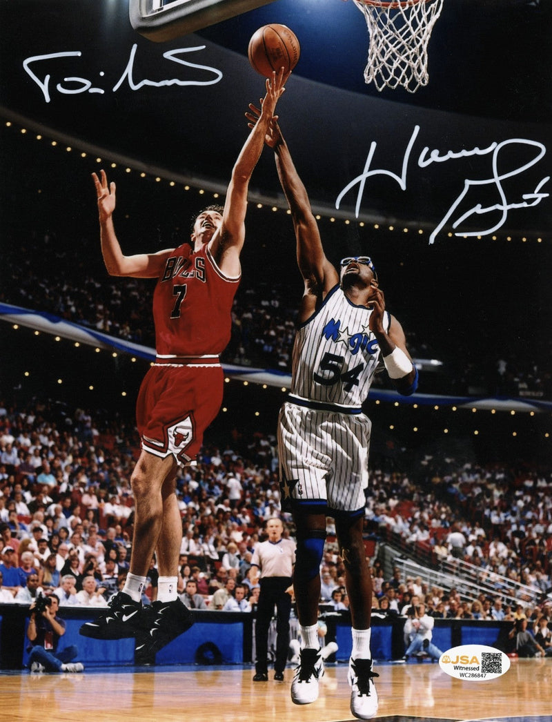 Toni Kukoc & Horace Grant Dual Signed Autographed 8x10 Photo JSA WITNESS COA