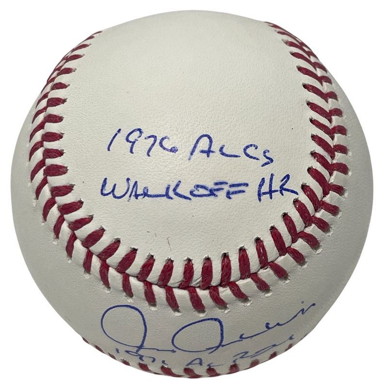 Chris Chambliss Signed Auto ROMLB Baseball w/ ROY + WSC + ALCS HR JSA WIT COA