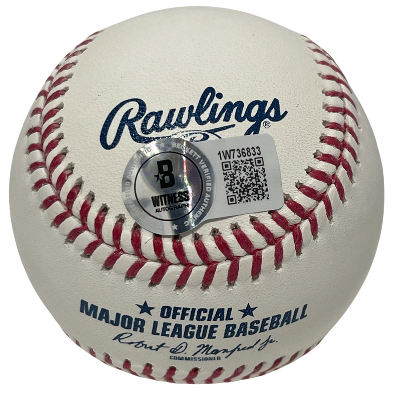 Chuck Knoblauch Signed ROMLB Baseball w/ 91 AL ROY Beckett Witness BAS COA