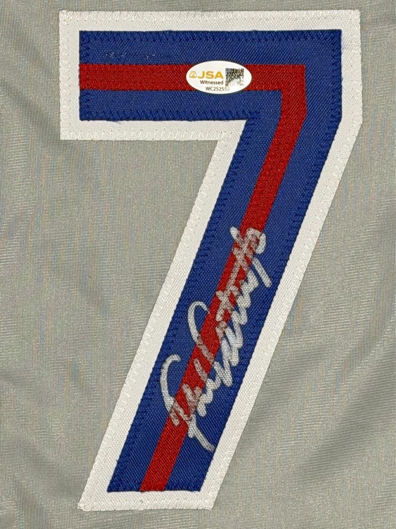 Frank Catalanotto Signed Toronto Blue Jays Custom Jersey JSA Witness COA