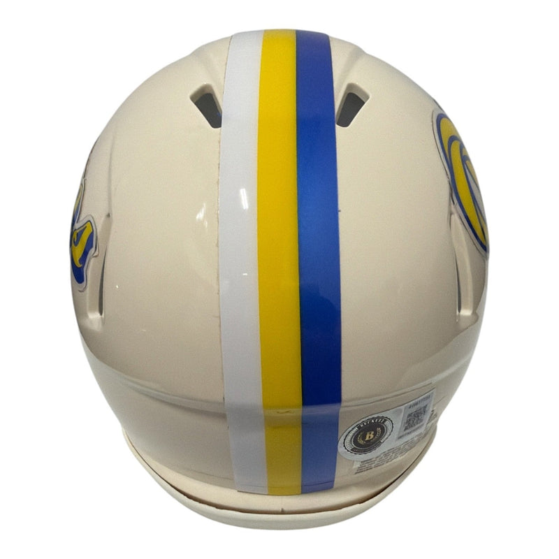Davante Adams Signed Los Angles Rams Retro Mini Helmet Beckett Witness BAS COA