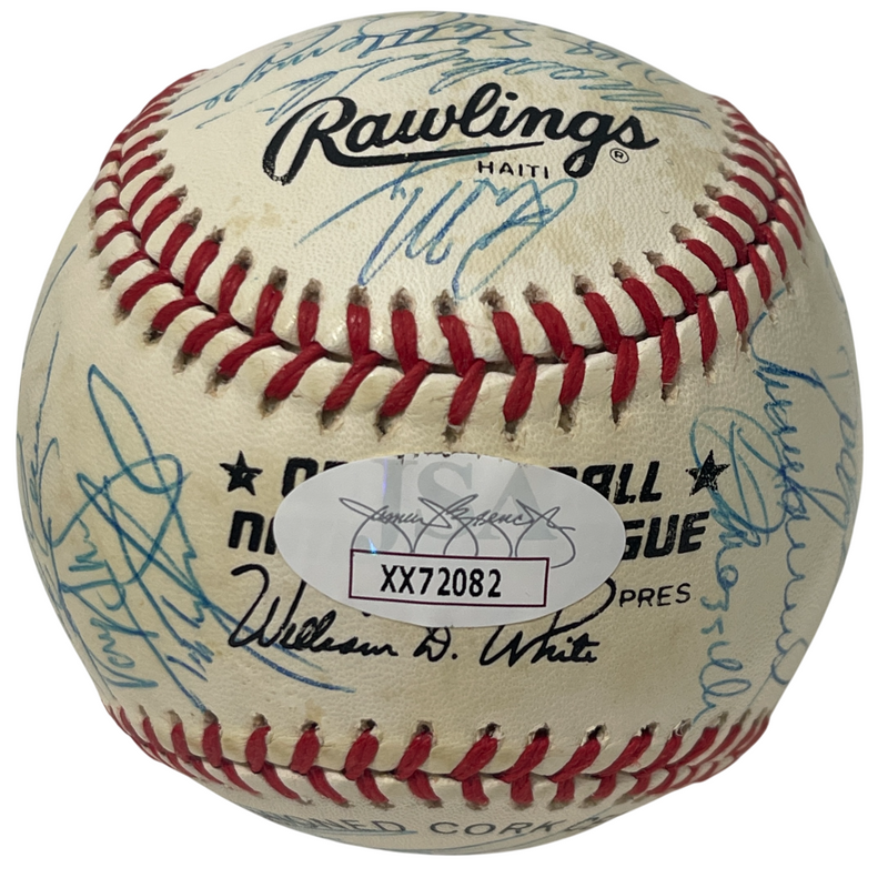 1989 New York Mets Team Signed Autograph ONL National League Baseball JSA LOA C