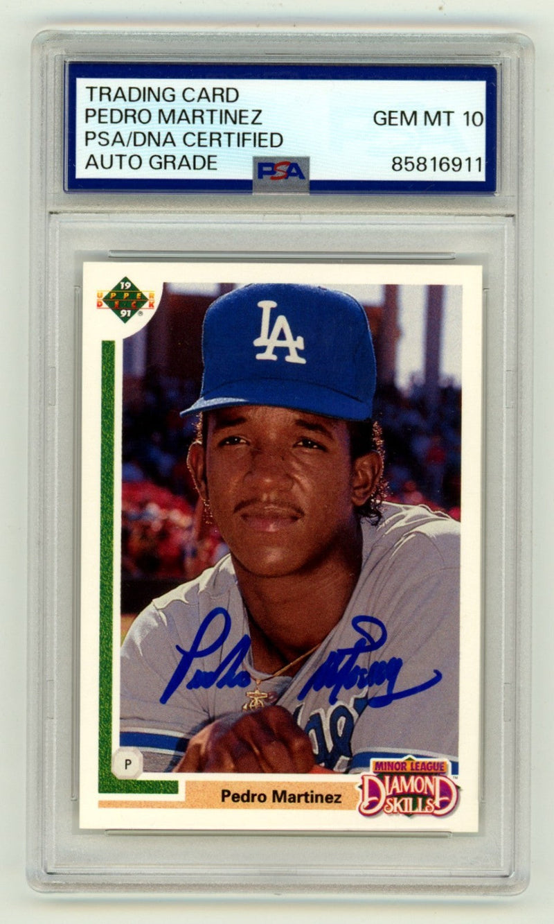 Pedro Martinez 1991 Upper Deck #2F Signed Rookie RC PSA 10 Auto Dodgers HOF