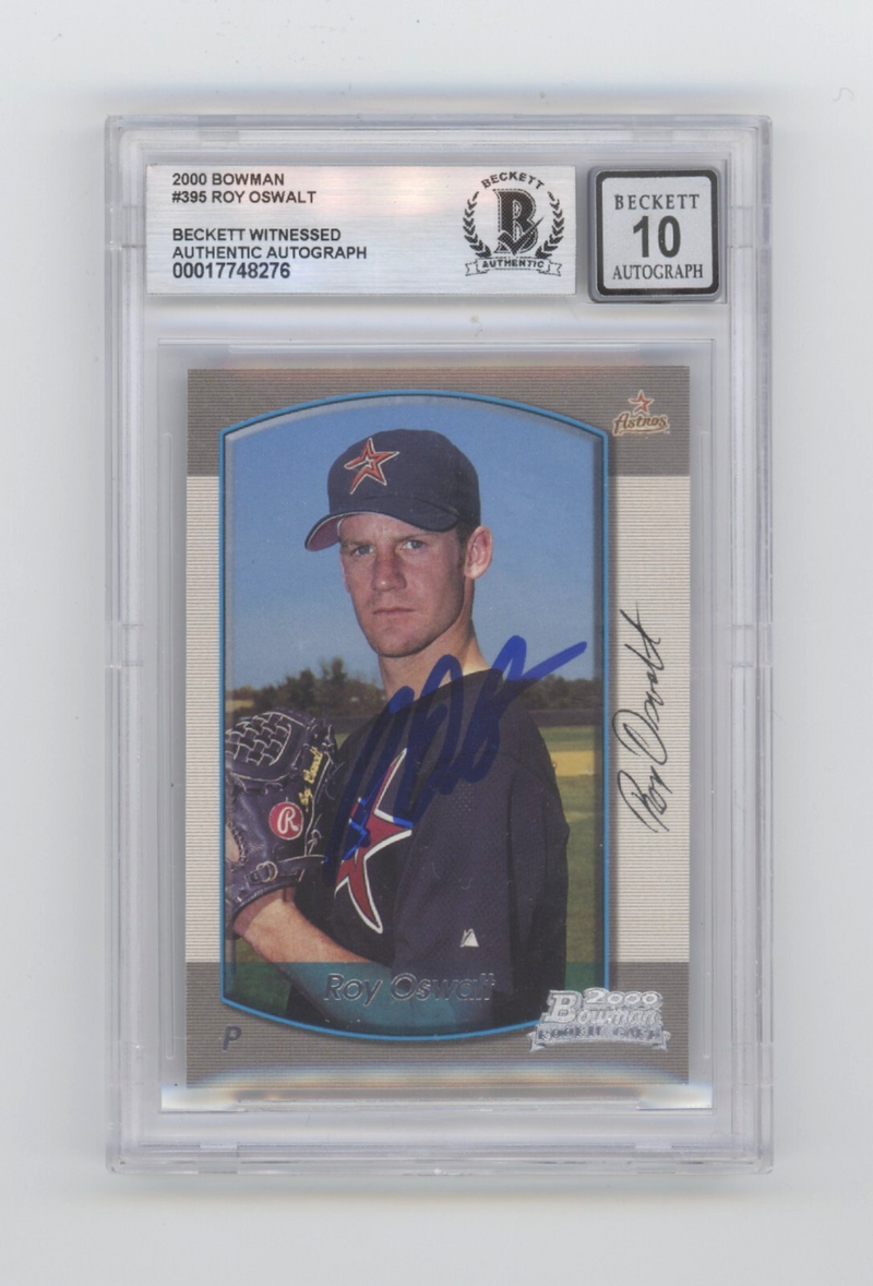 Roy Oswalt 2000 Bowman #395 RC Signed Beckett BGS 10 Auto Houston Astros