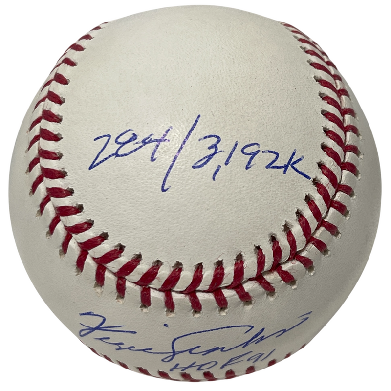 Fergie Jenkins Signed ROMLB Baseball w/ 4 Ins Beckett Witness BAS COA Cubs