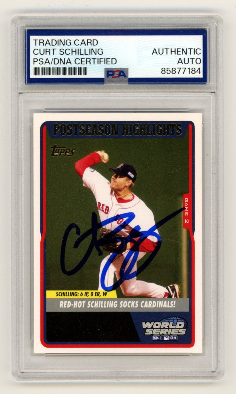 Curt Schilling 2005 Topps Postseason Highlights Signed Auto PSA Authentic Auto