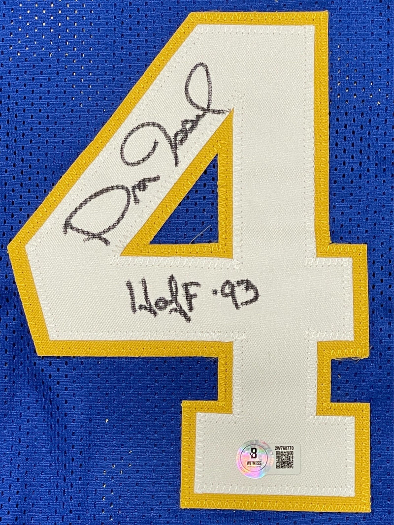 Dan Issel Signed Denver Nuggets Custom Jersey w/ HOF 93 Beckett Witness BAS COA
