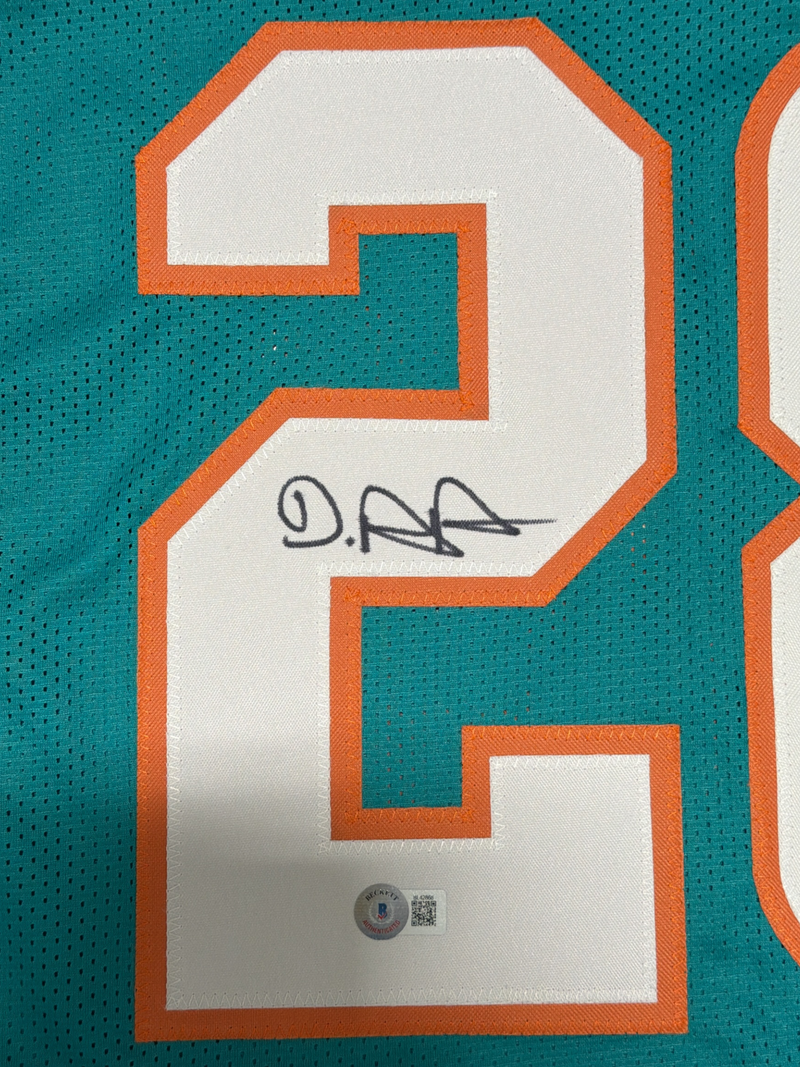 De'Von Achane Signed Autographed Miami Dolphins Custom Jersey Beckett BAS COA