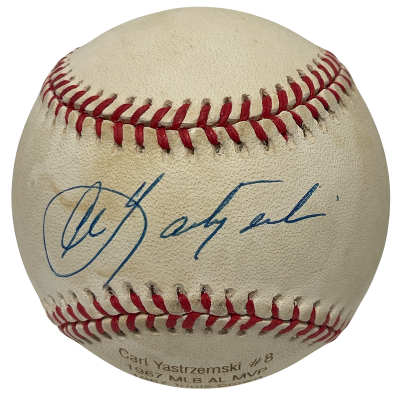 Carl Yastrzemski Signed  American League Engraved Stat Baseball LE 8/8 JSA COA