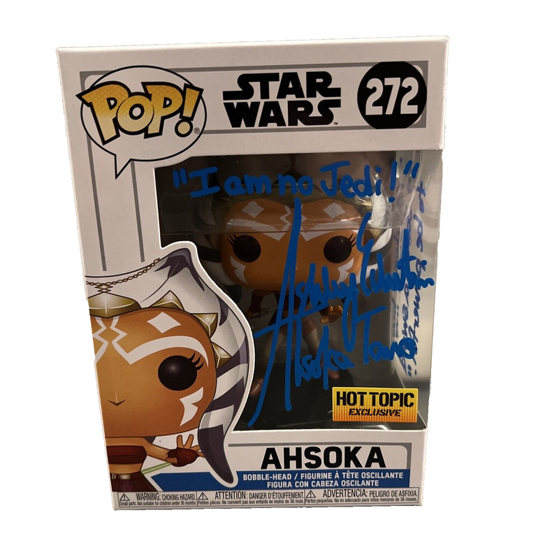 Ashley Eckstein Signed Auto Ahsoka Tano 272 Star Wars Funko Pop w 2 Insc JSA COA