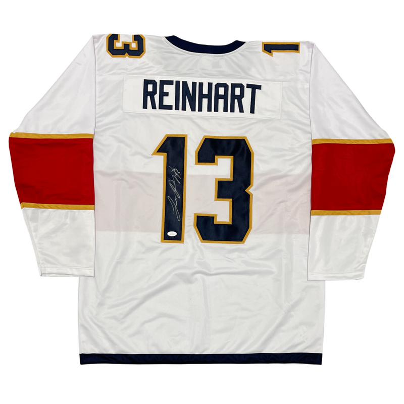 Sam Reinhart Signed Autographed Florida Panthers Custom White Jersey JSA COA