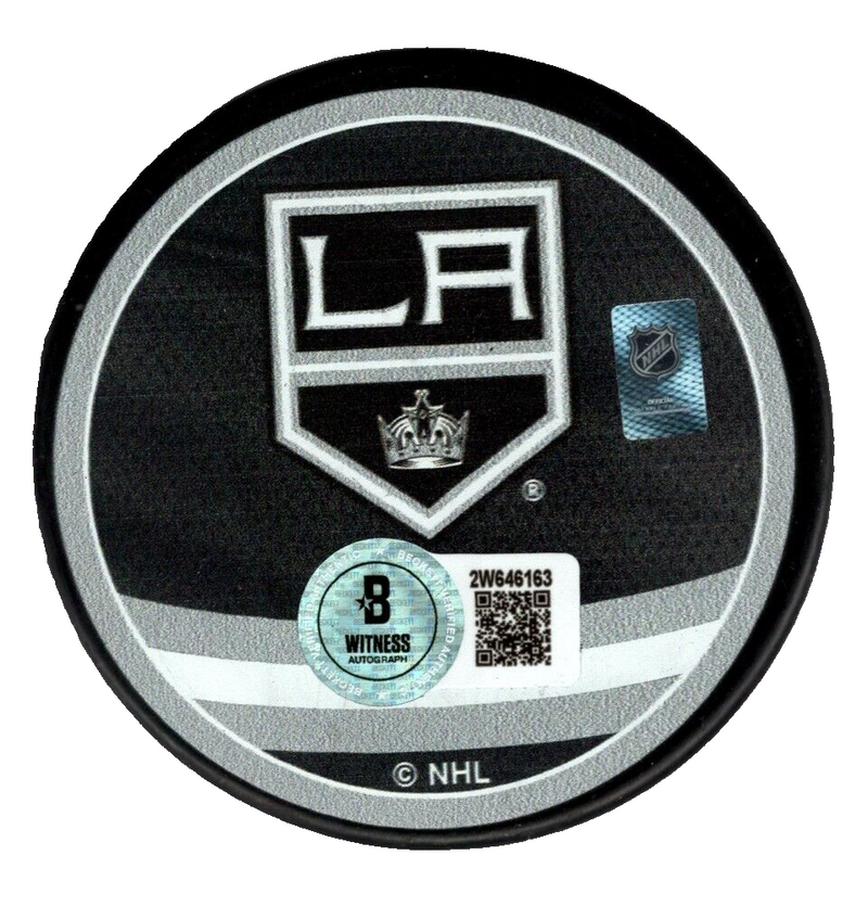 Marcel Dionne Signed LA Kings Reverse Retro Puck w/ HOF 92 Beckett Wit BAS COA