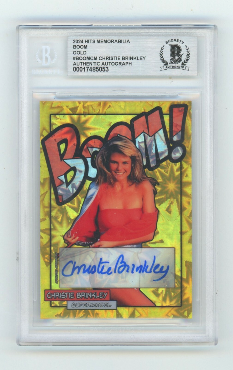 Christie Brinkley 2024 Hits Memorabilia BOOM Gold /5 Signed BGS BAS Auto