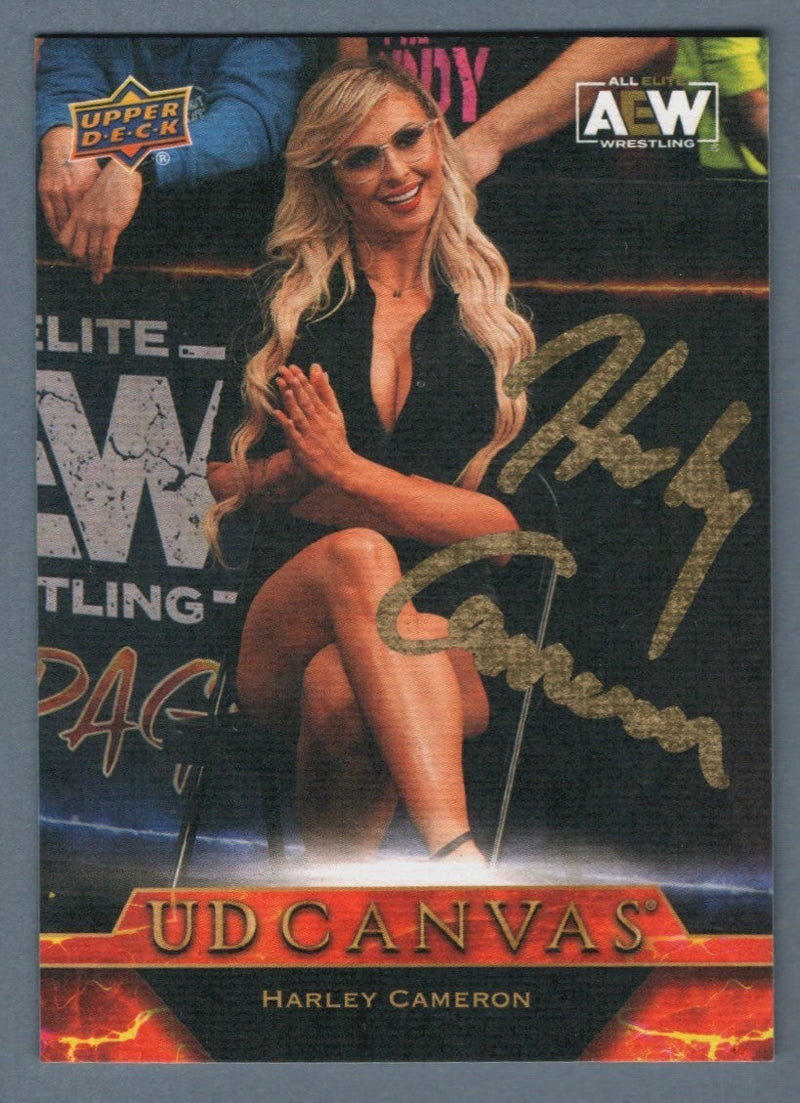 Harley Cameron Signed 2024 Upper Deck AEW #C57 UD Canvas Auto LSCM COA